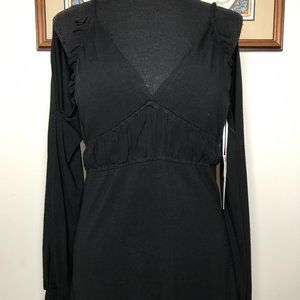 Marisak Women's Size Large Long Sleeve Black Pullover Elastic Waist USA NWT